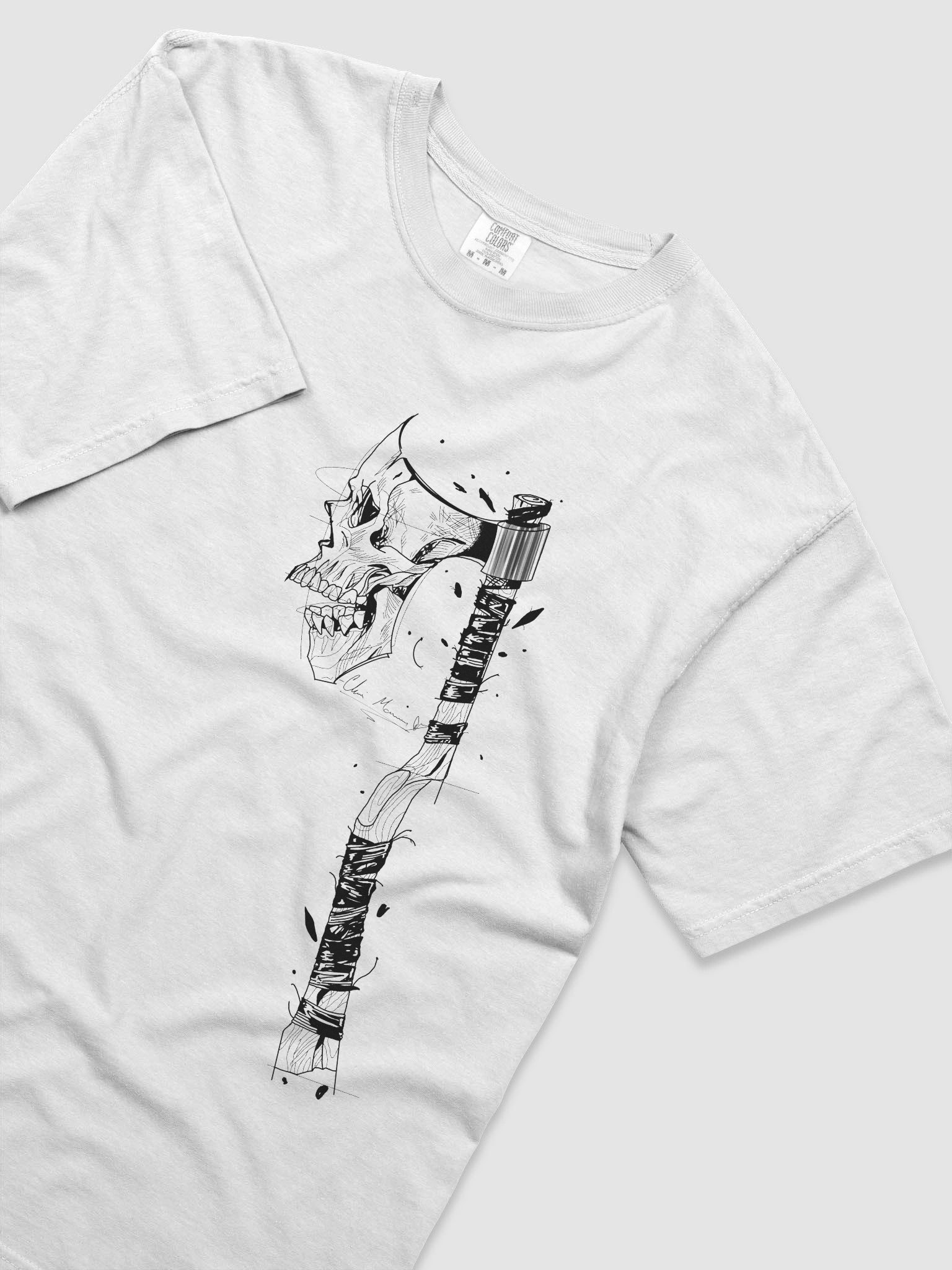 skull axe tee product image (27)