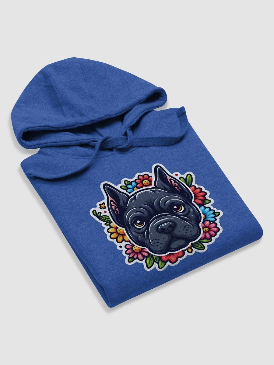 Cozy Black Cane Corso with Vibrant Flowers Hoodie – Stylish Dog Lover Design product image (24)