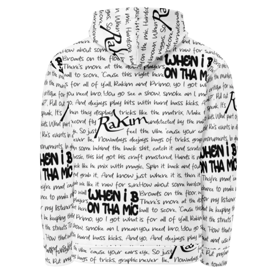 When I B On Tha Mic - Rakim - WHITE - Unisex Hoodie product image (3)