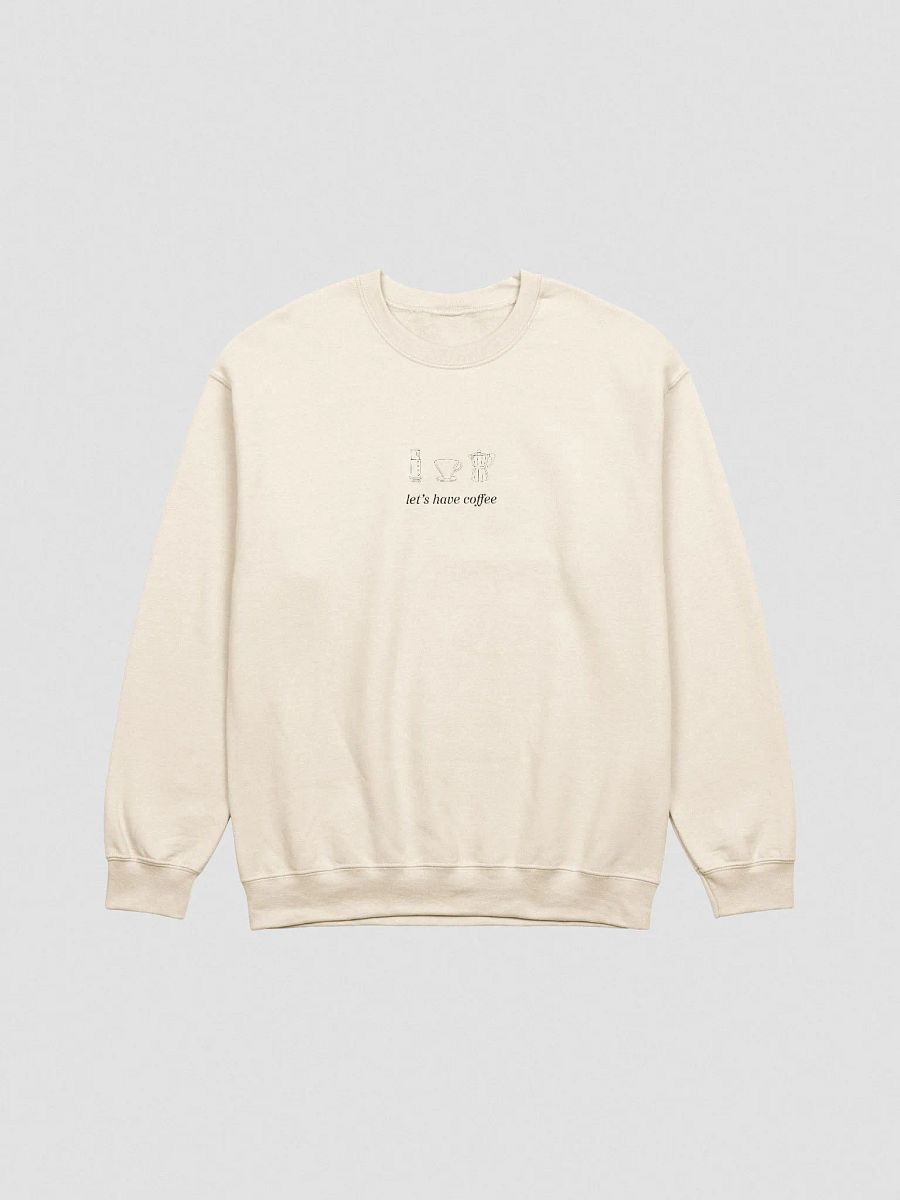 LETS HAVE COFFEE SWEATER (CREAM + BLACK) product image (1)