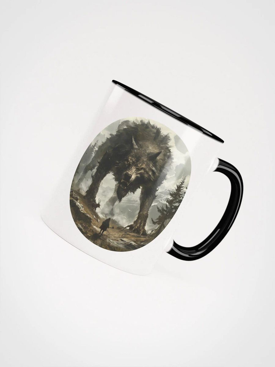 Fenrir - The Monstrous Wolf of Norse Mythology Ceramic Mug with Black Color Inside product image (7)