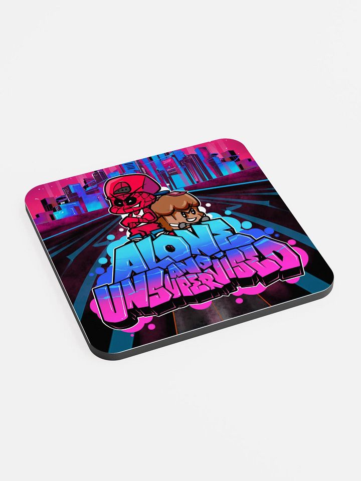 Alone and Unsupervised Graffiti Coaster product image (2)
