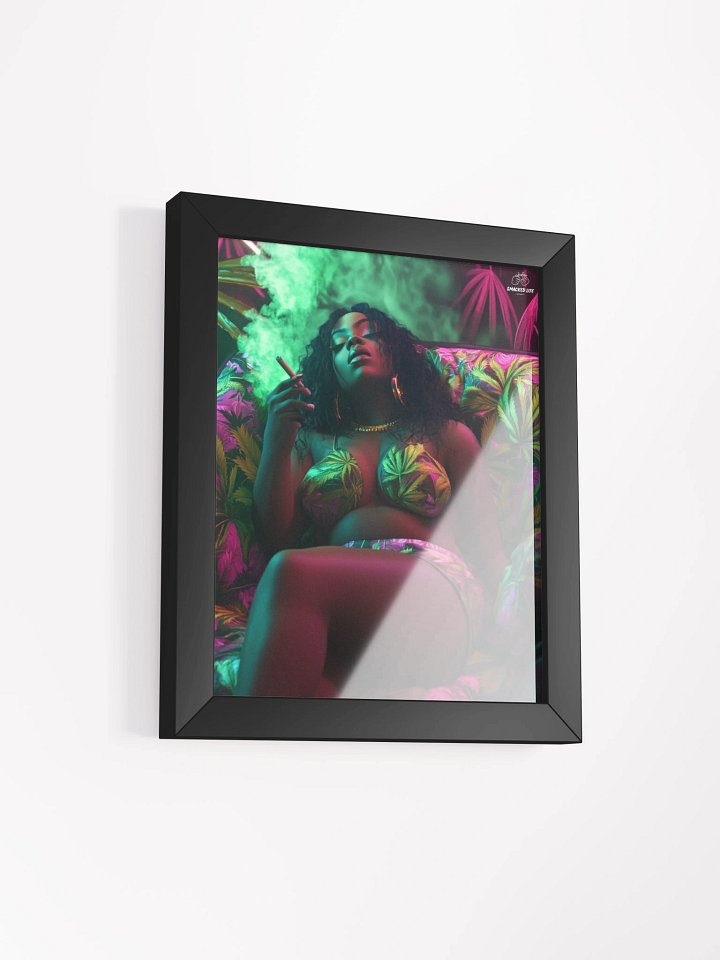 Queen of the Smoke – Cannabis Goddess Framed Poster product image (8)