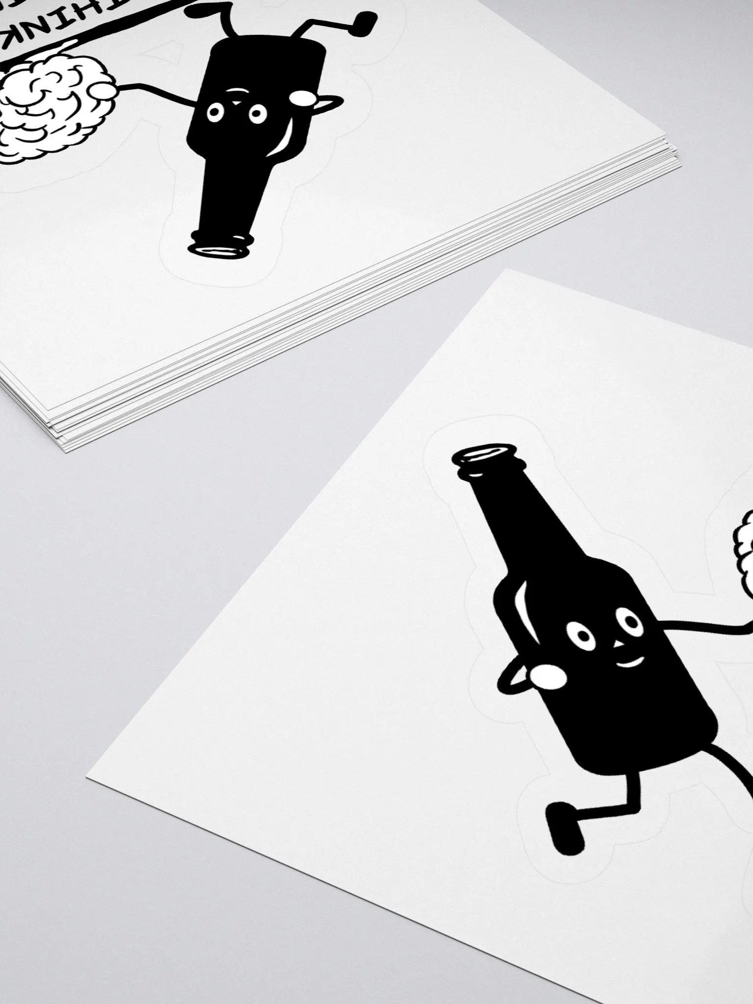 Stop thinking and start drinking Kiss-Cut Stickers product image (10)