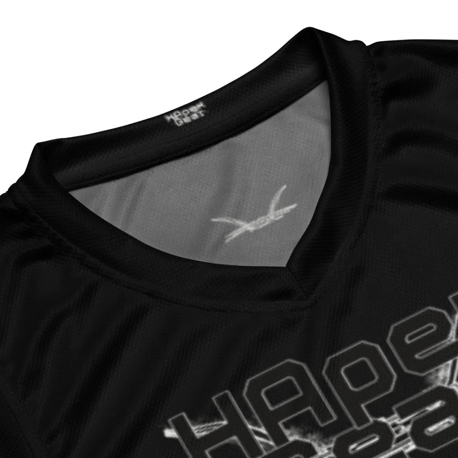 Thee Dare Dieter - Black - Recycled Unisex Basketball Jersey - Black HApex Gear Black Logo product image (8)
