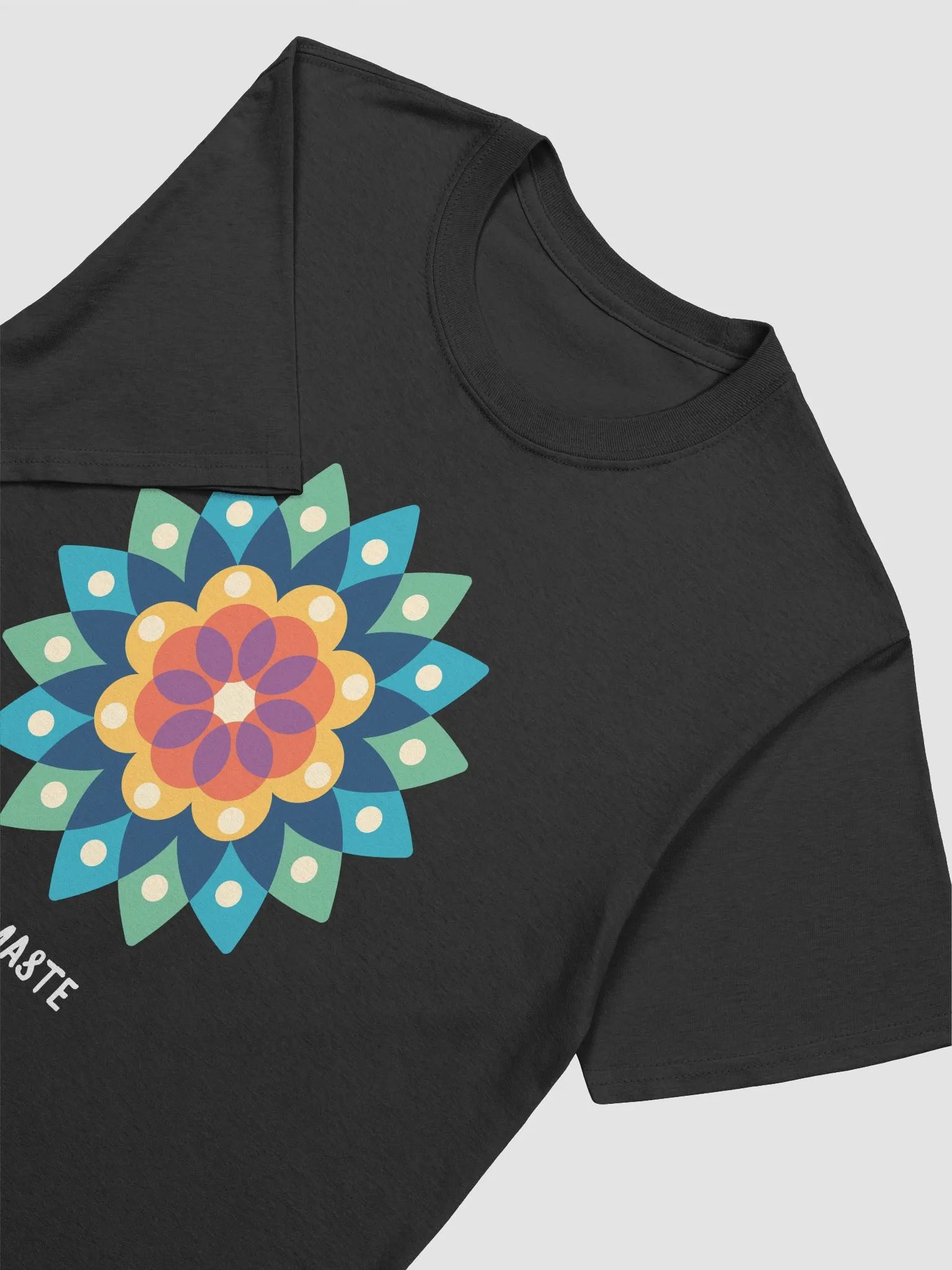 Vibrant Mandala Magic Unisex T-Shirt - Colorful Geometric Pattern product image (3)