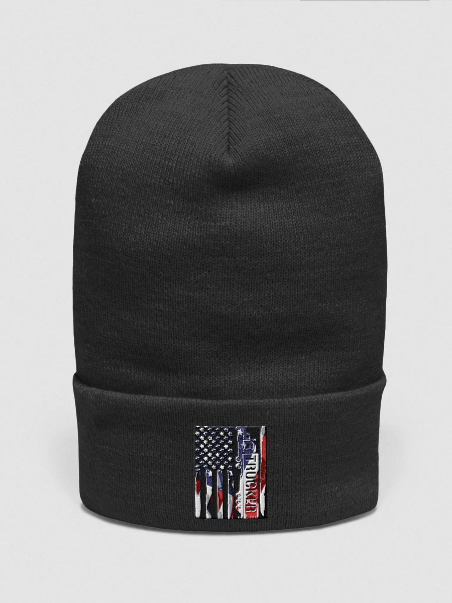 Patriotic Trucker Flag Beanie product image (1)