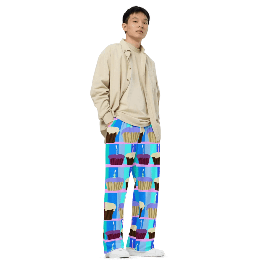 Cupcakes Pattern Wideleg Pants product image (3)