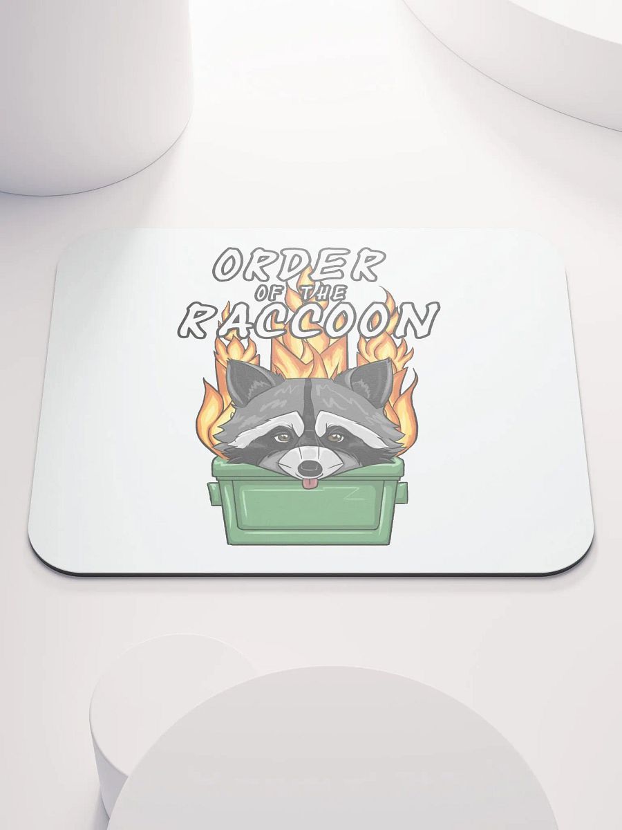 Raccoon Order Mousepad - White product image (1)