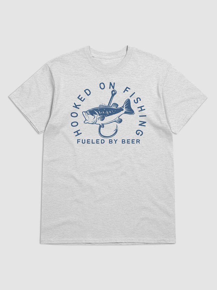 Hooked on fishing, Fueled by beer T-Shirt product image (1)