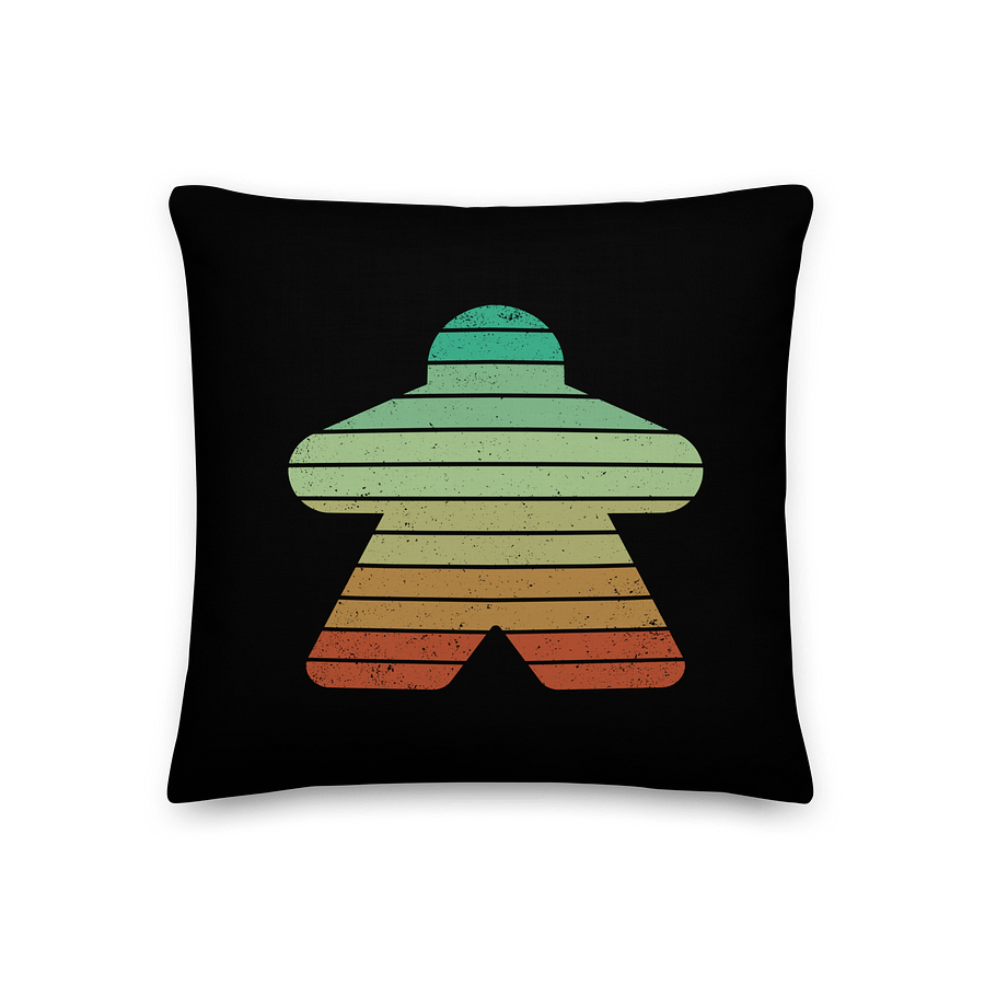 Retro Sunset Meeple Cut Out Pillow product image (3)