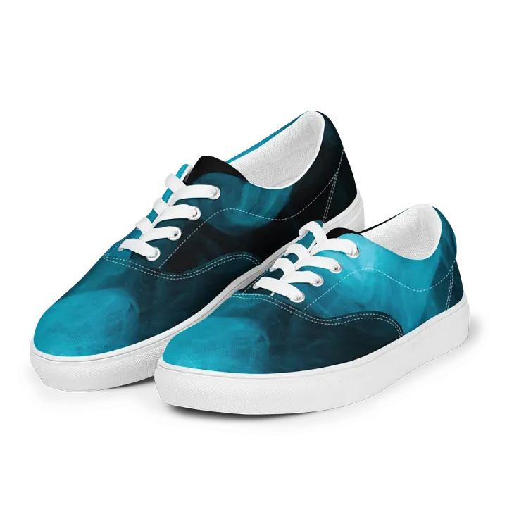 Ethereal Blue Smoke Swirl Men's Canvas Shoes product image (1)