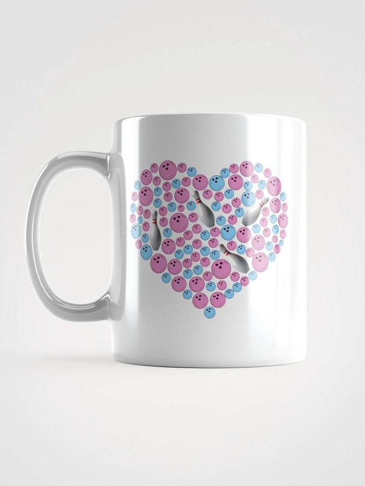 Pure Heart Bowling Pink And Blue Bowling Ball Heart Mug product image (1)
