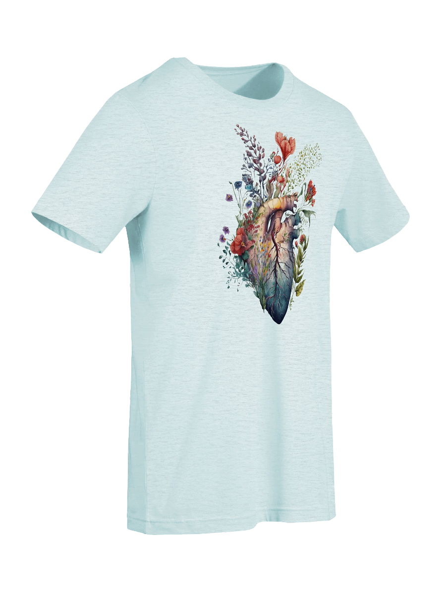 Wildflower Heart T-Shirt – Floral Anatomy Watercolor product image (74)