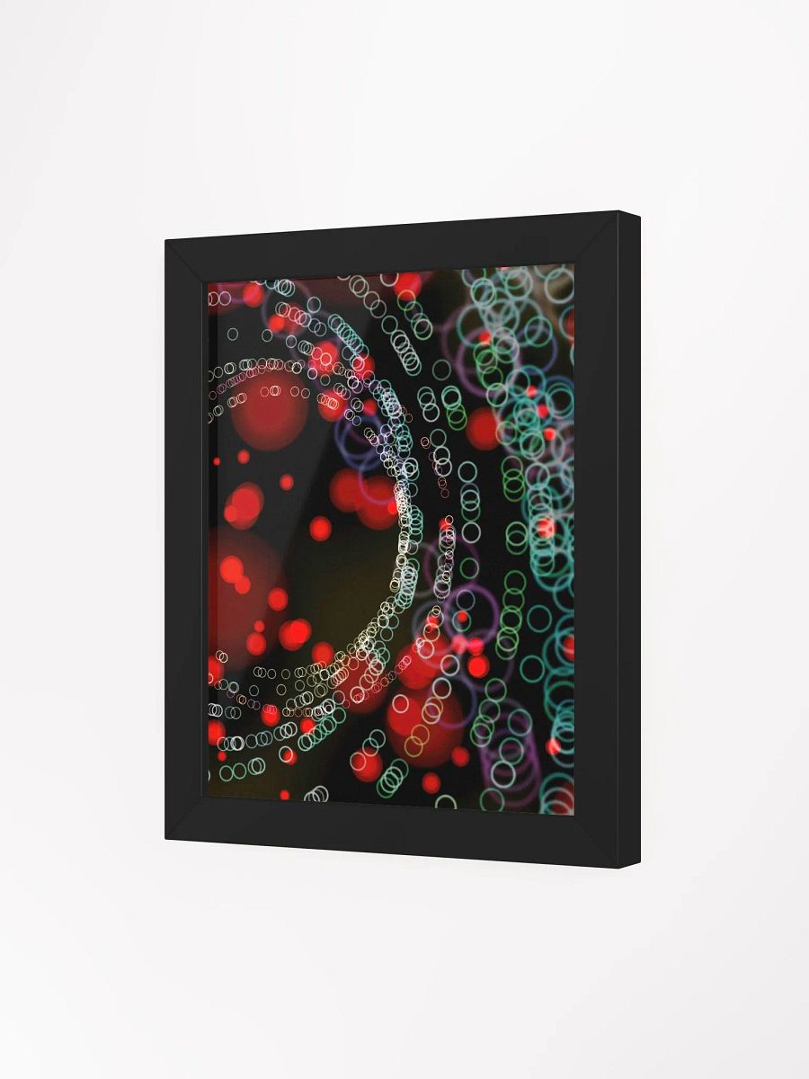 Green Red Blinking Bokeh Rings Framed Poster product image (64)