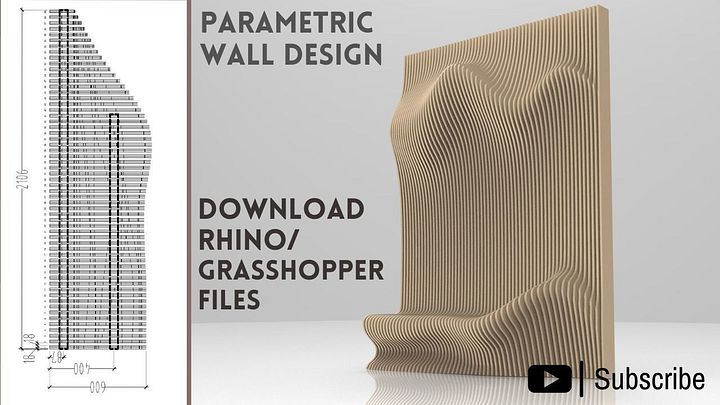 Parametric Wall Design Grasshopper Rhino AutoCAD Download product image (2)