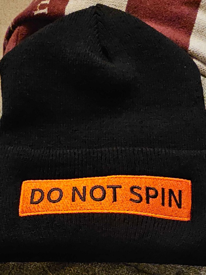 DO NOT SPIN label embroidered beanie product image (12)