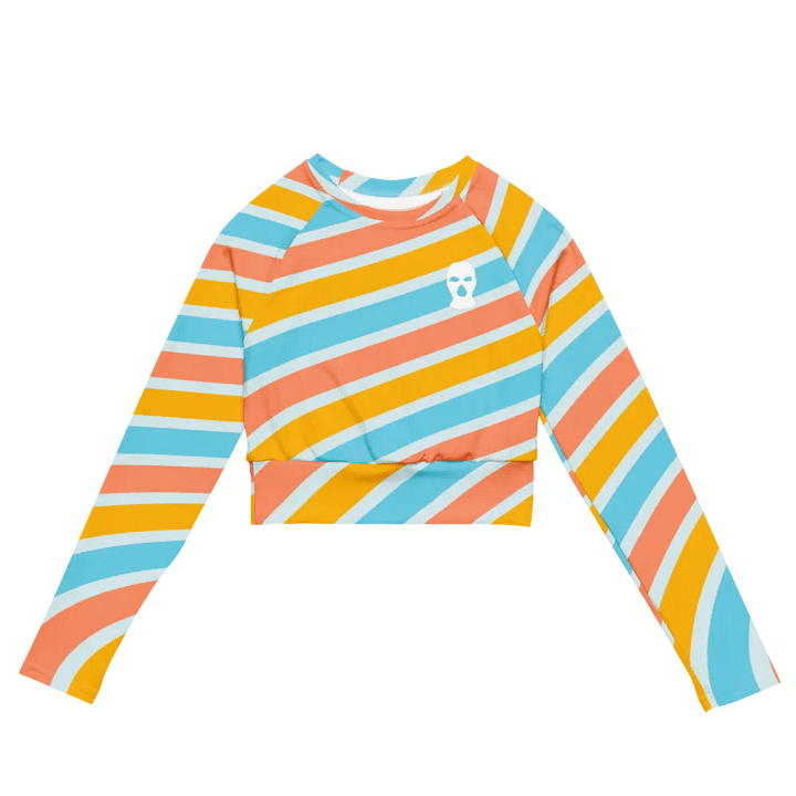 WHITE SKI MASK STRIPED CROP product image (1)