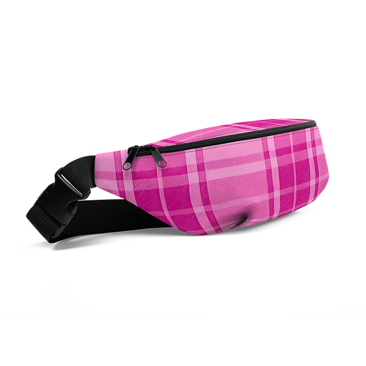 Pink Plaid Fanny Pack (Waist Bag) product image (2)