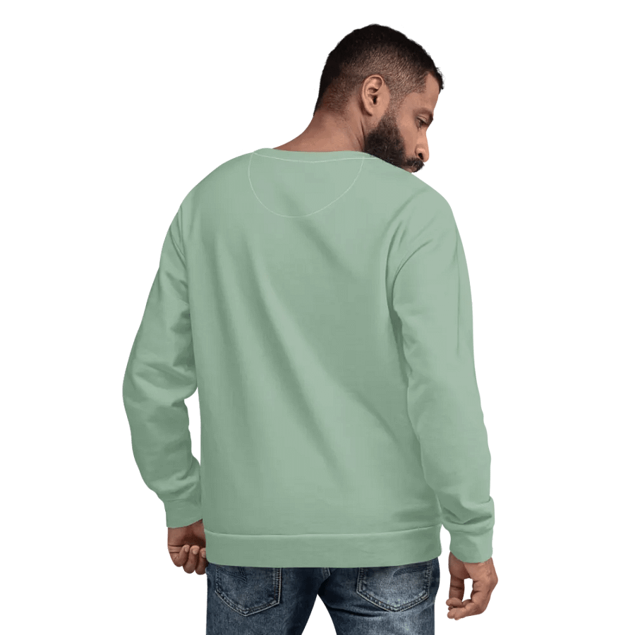 Plain Light Sage Green Soft Summer Unisex Recycled Polyester Heavyweight Premium Sweatshirt by Treasure Pie product image (11)