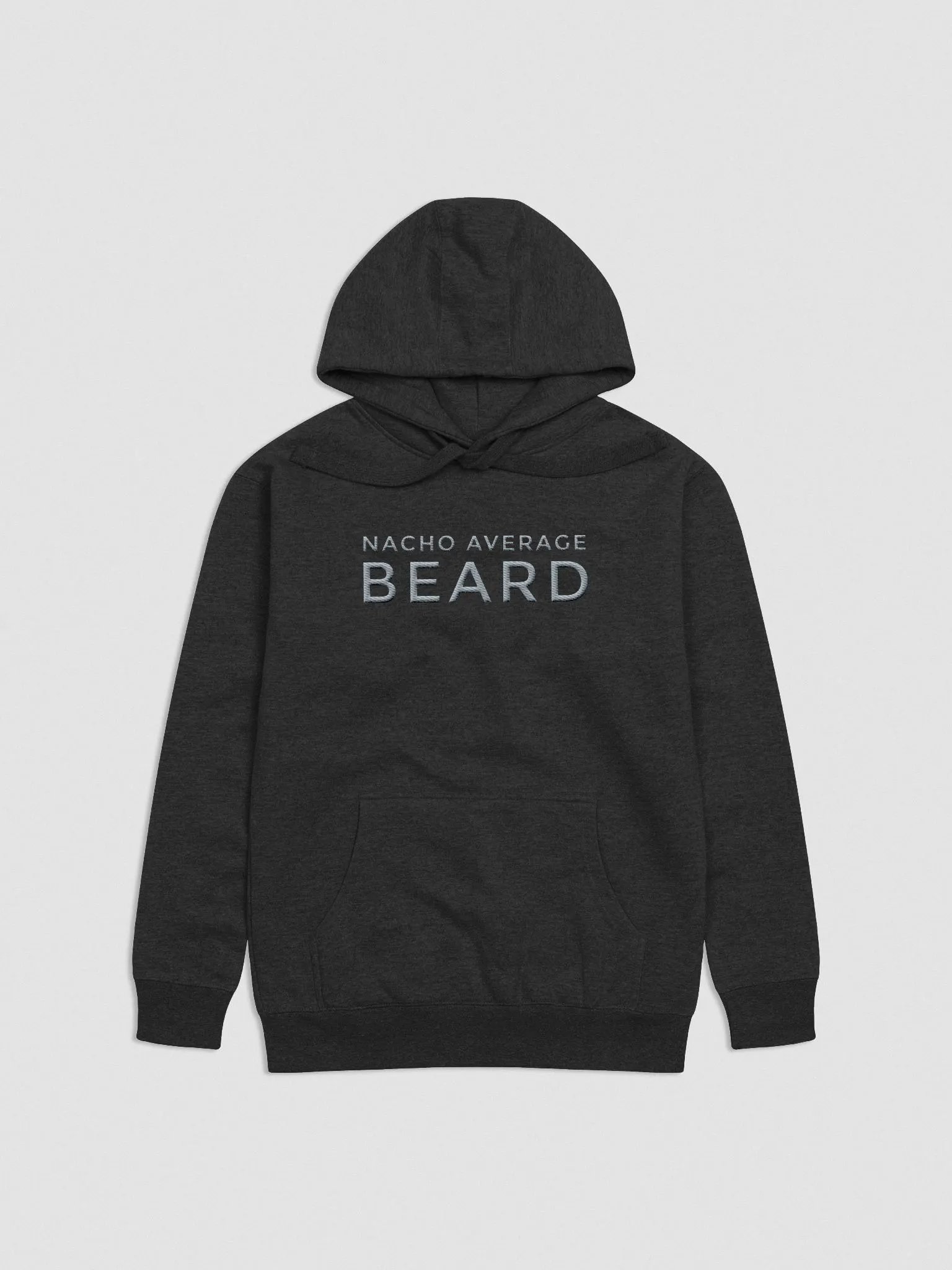 Men's Nacho Average Beard Hoodie (Grey Embroidery) product image (1)