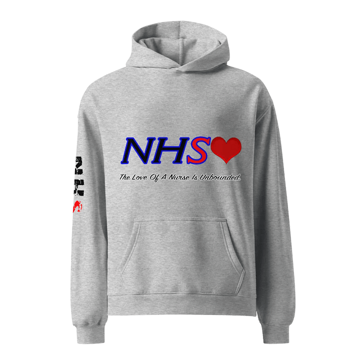 NHS Hoodie, Nurse Love, Healthcare Sweatshirt, Unbounded Love, Support NHS, Nurse Heart product image (4)