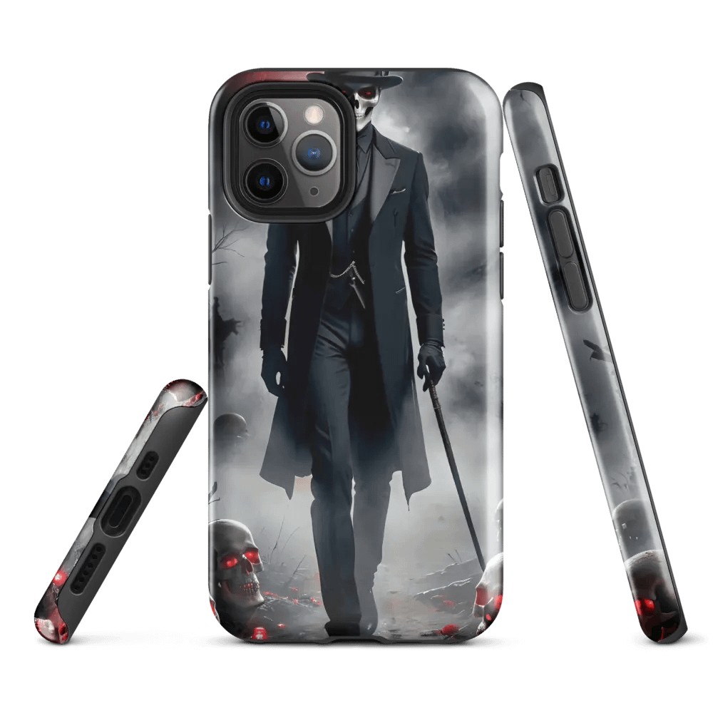 Shadow Walker iPhone Tough Case - Mysterious Skull Gentleman Design product image (2)