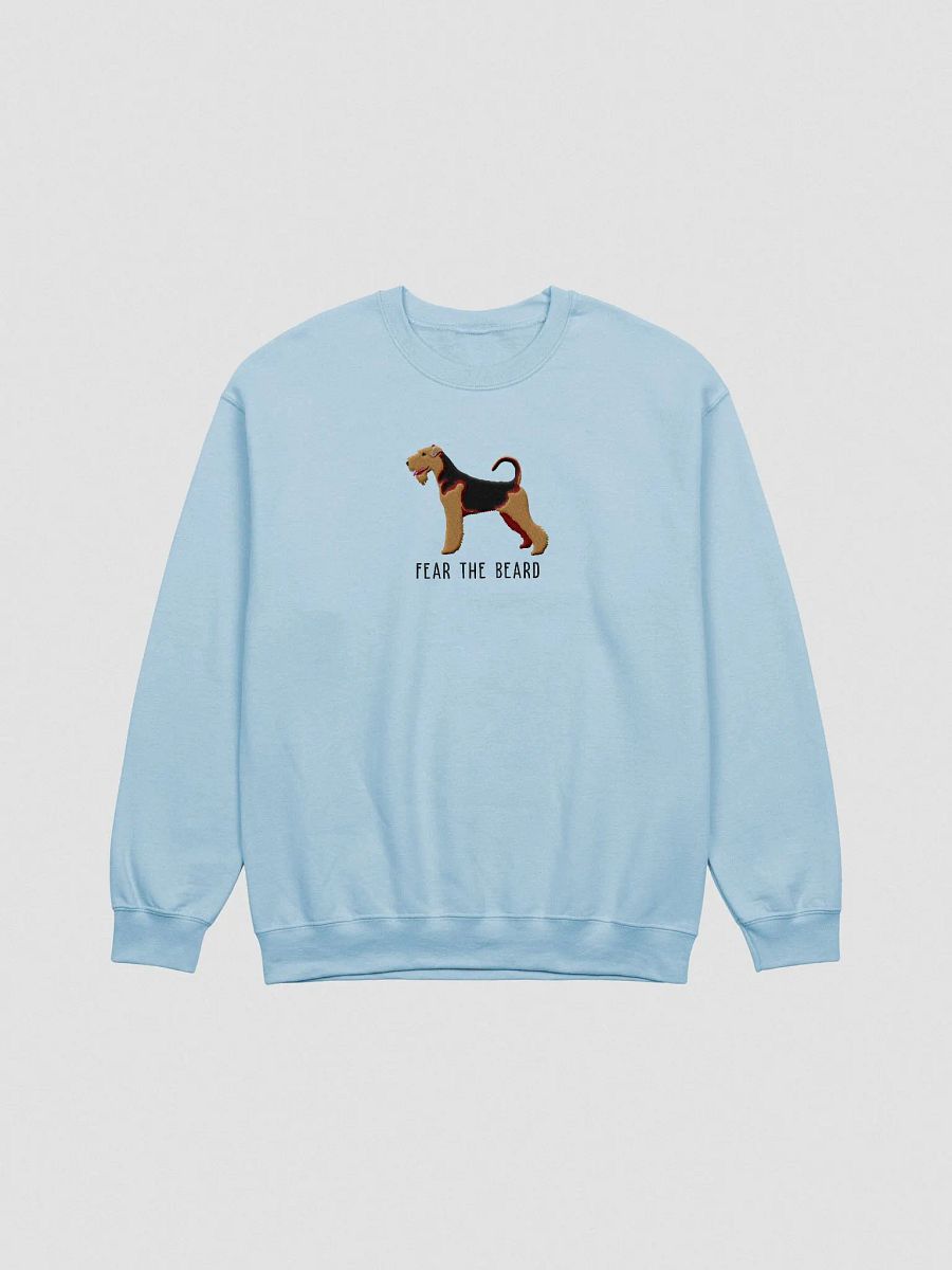 Fear the Beard Sweatshirt(Embroidered) of an Airedale Terrier product image (4)