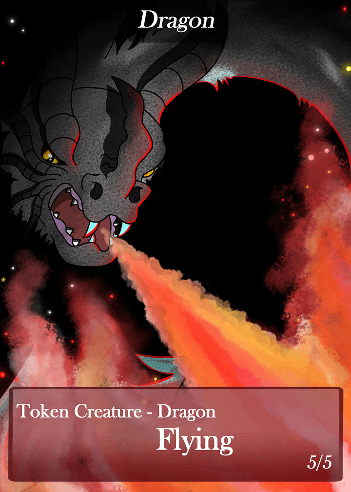 MTG Dragon Token product image (2)