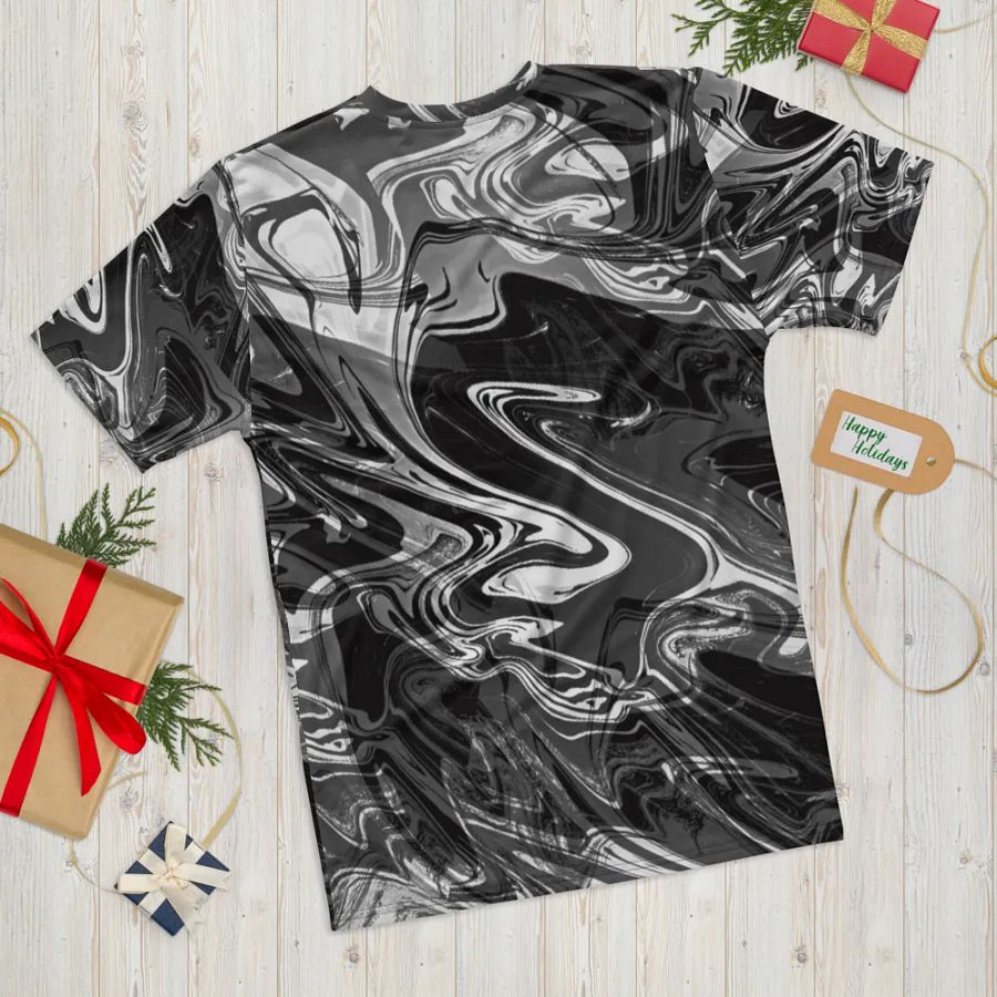 Black and White Swarm Pattern Urban Design T-Shirt product image (11)