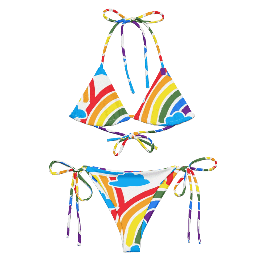 Rainbow Clouds Recycled Bikini Set product image (2)