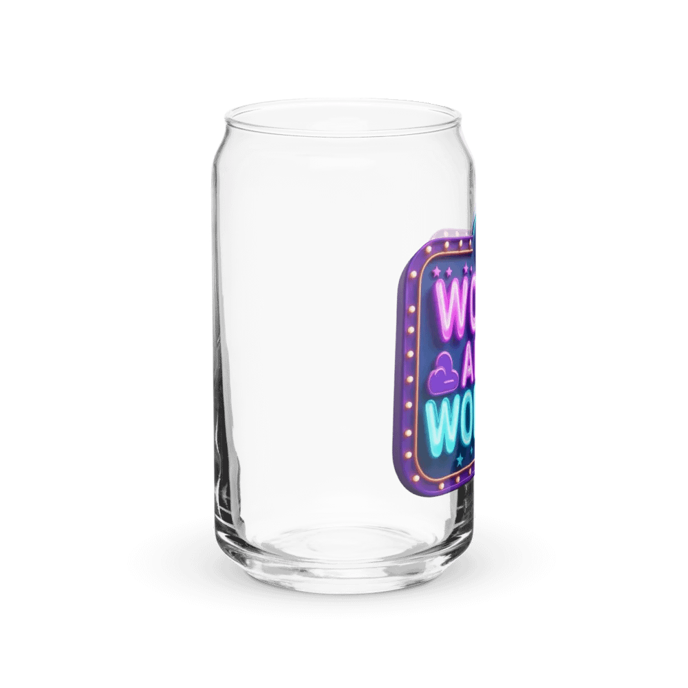 Word Ain't Working Glass Cup product image (40)