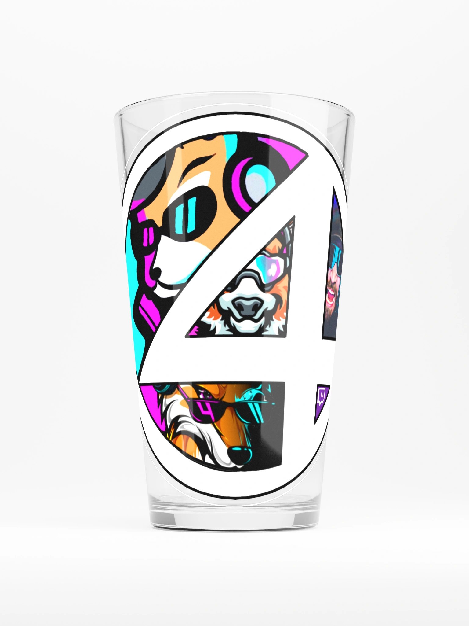 4-Year Streamiversary Commemorative Pint Glass product image (1)