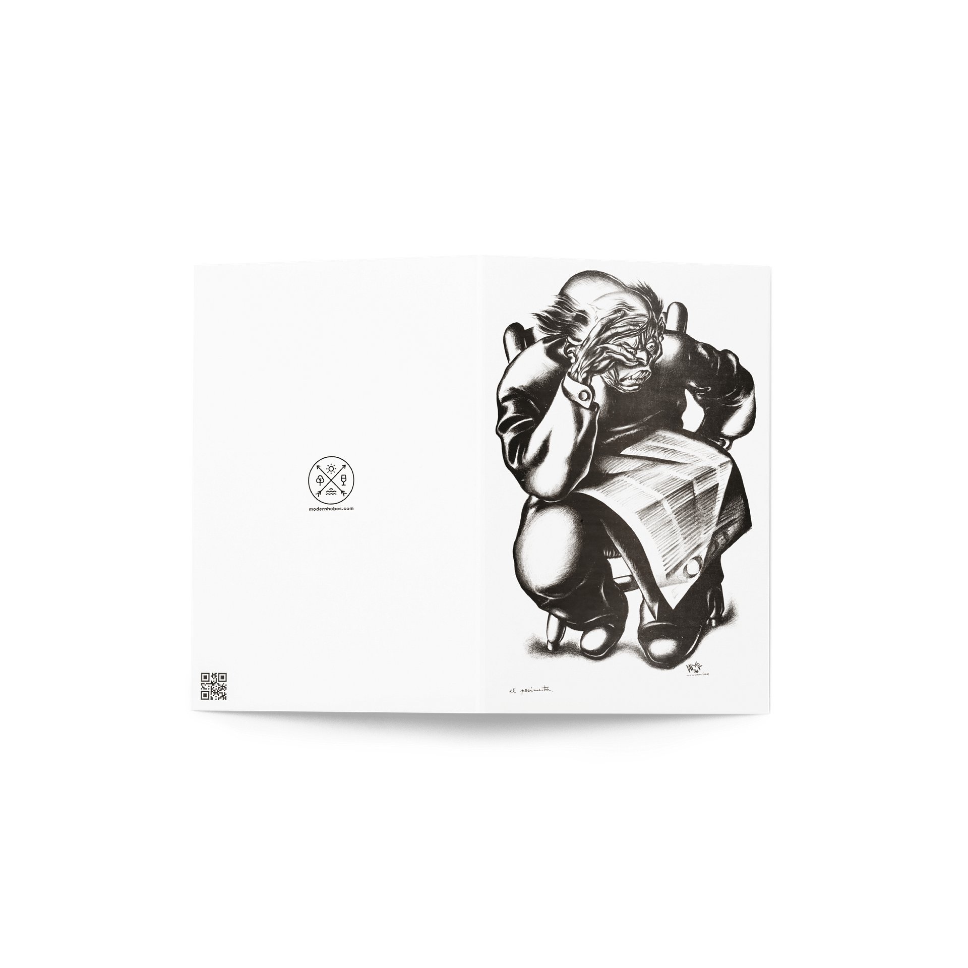 The Pessimist Blank Greeting Card product image (2)