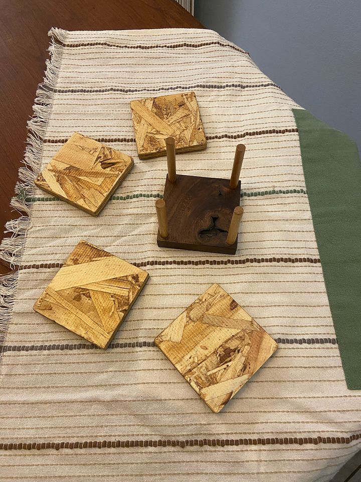 OSB Plywood Coasters with Base - v1 product image (1)