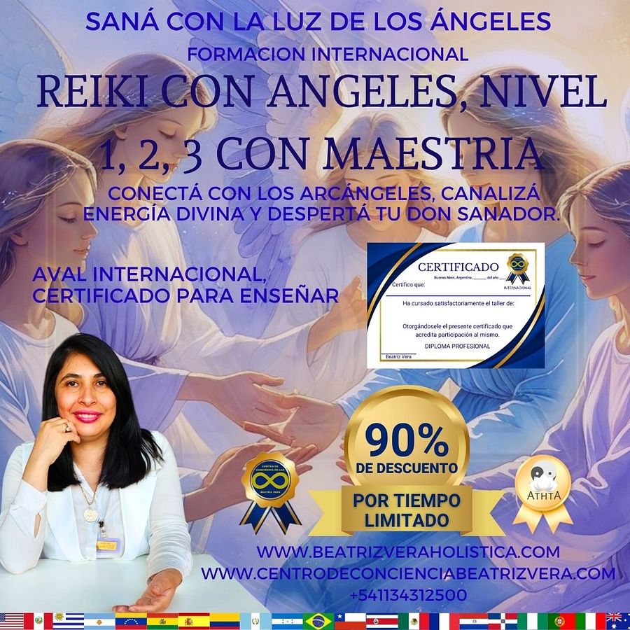 Reiki con ángeles nivel 1, 2, 3 con maestría (clases diferidas digitales) product image (1)