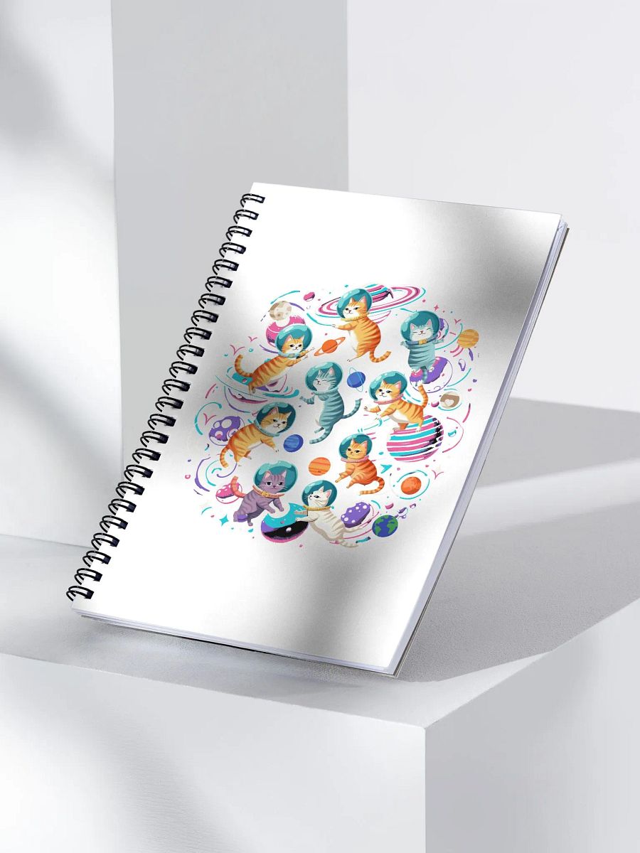 Cats In Space Cosmic Spiral Notebook product image (1)
