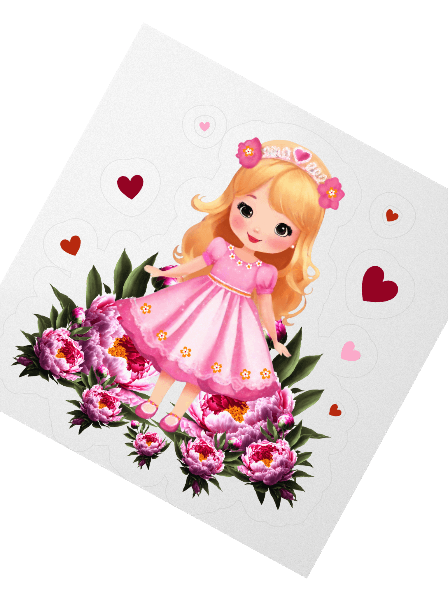 Blonde Princess Kiss Cut Stickers product image (4)