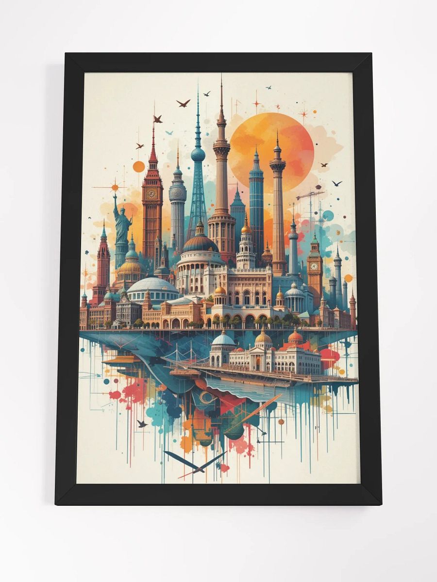 Global Landmarks Fusion Framed Poster product image (15)