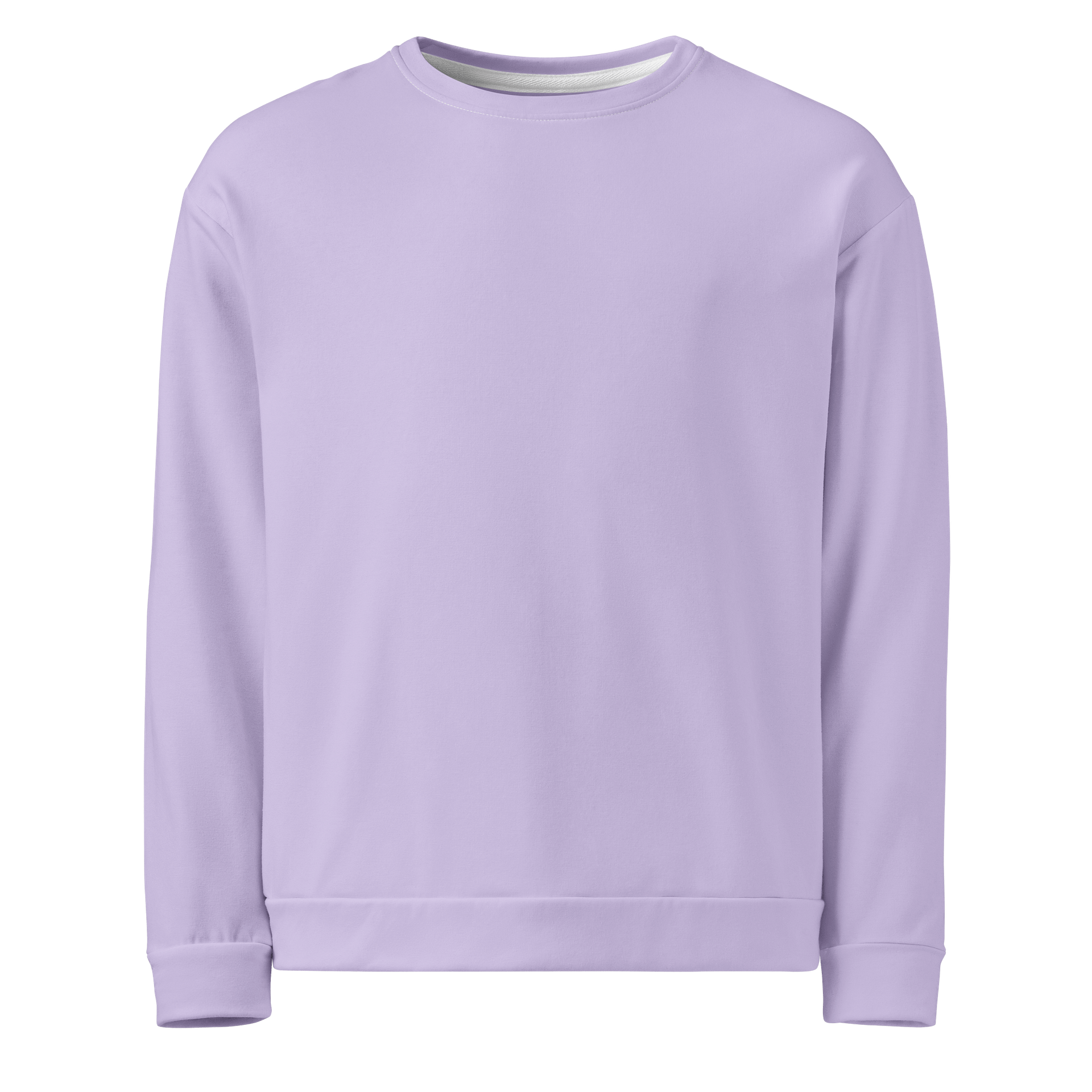 Soft Lilac Purple Solid Color Eco Friendly Unisex Sweatshirt product image (1)