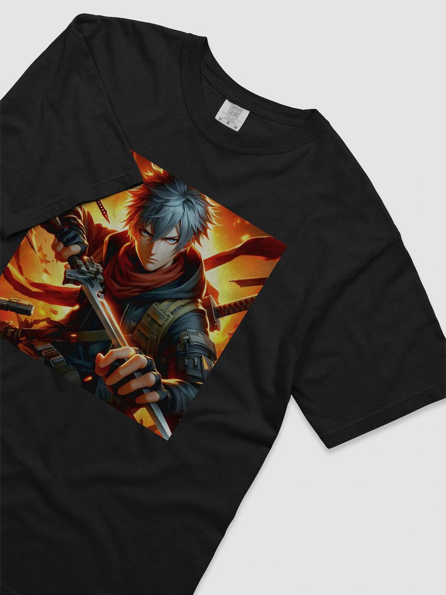 Fiery Warrior Anime-Style T-Shirt product image (5)