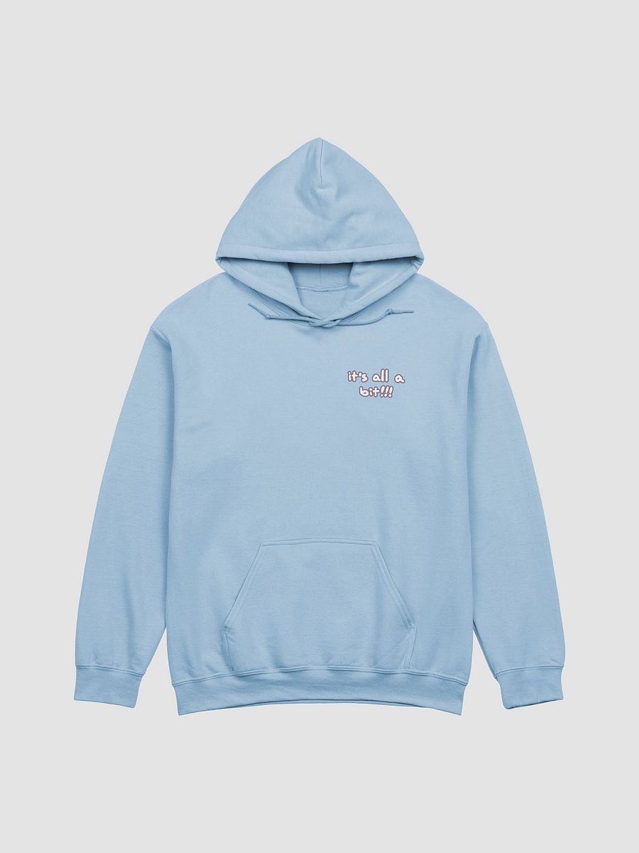 “It’s all a bit!!!” (sm. lined design, #8D778F) classic hoodie product image (38)