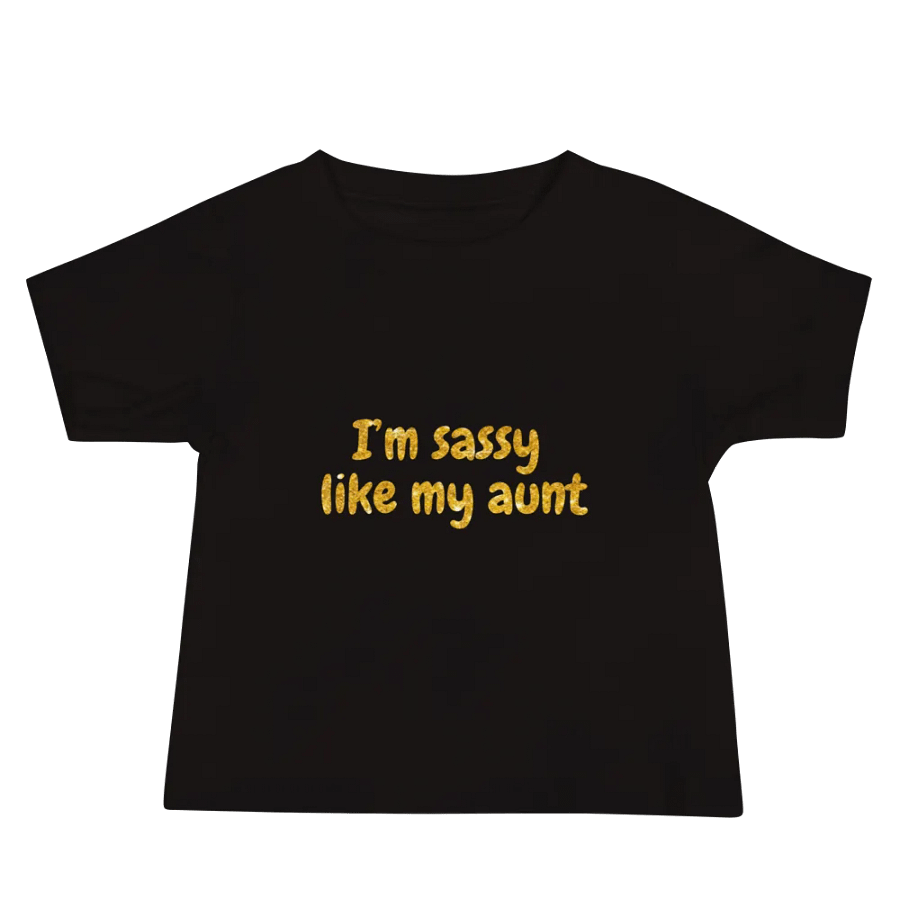 Glitzy 'Sassy Aunt' Baby Tee product image (2)