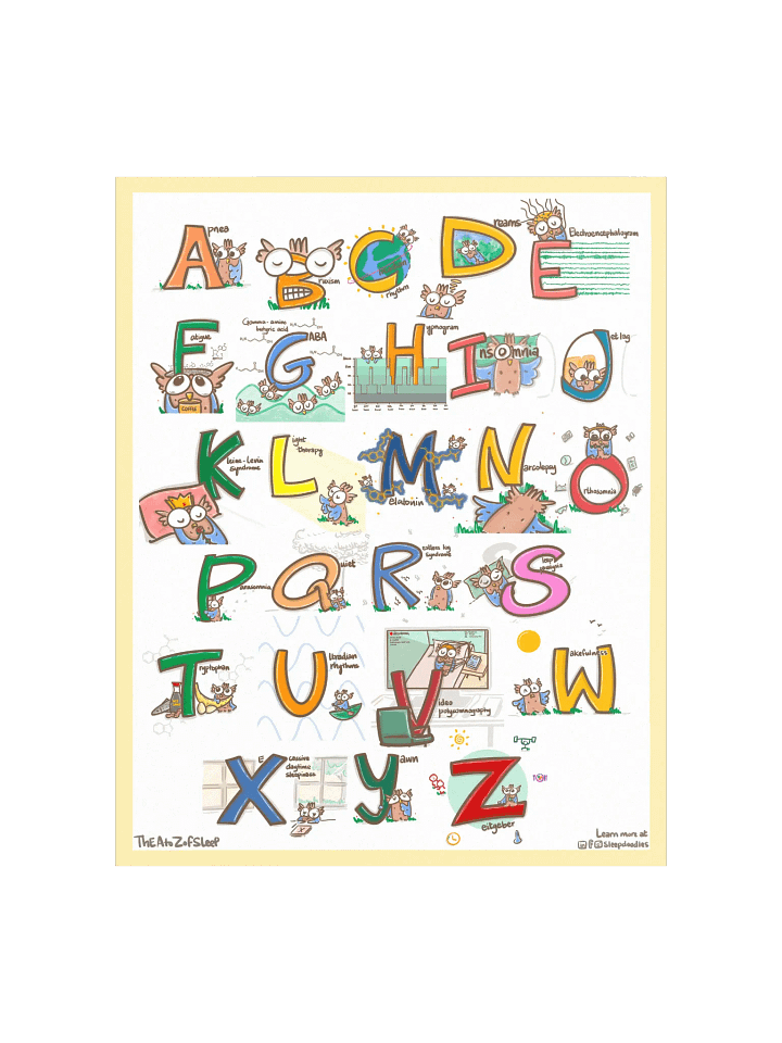 Sleep Alphabet Poster 16" x 20" product image (1)