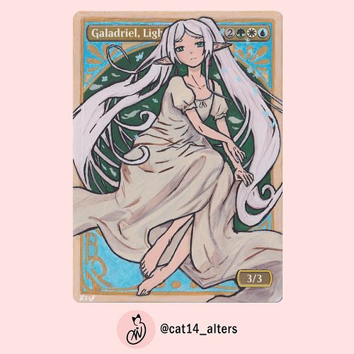 Second of two Frieren commissions being shipped today.

The client wanted a piece of art nouveau fanart by lucidskyart for th...