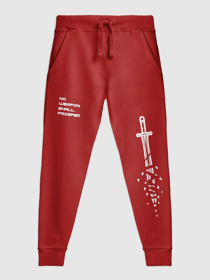 No Weapon Shall Prosper Joggers - Red product image (1)