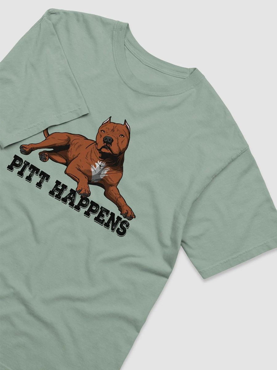 Pitt Happens T-Shirt of a Pitbull Terrier (Cropped Ears - Red) | Funny T-Shirt for Pitbull, Bully, and Staffordshire Terrier Paw-rents product image (6)