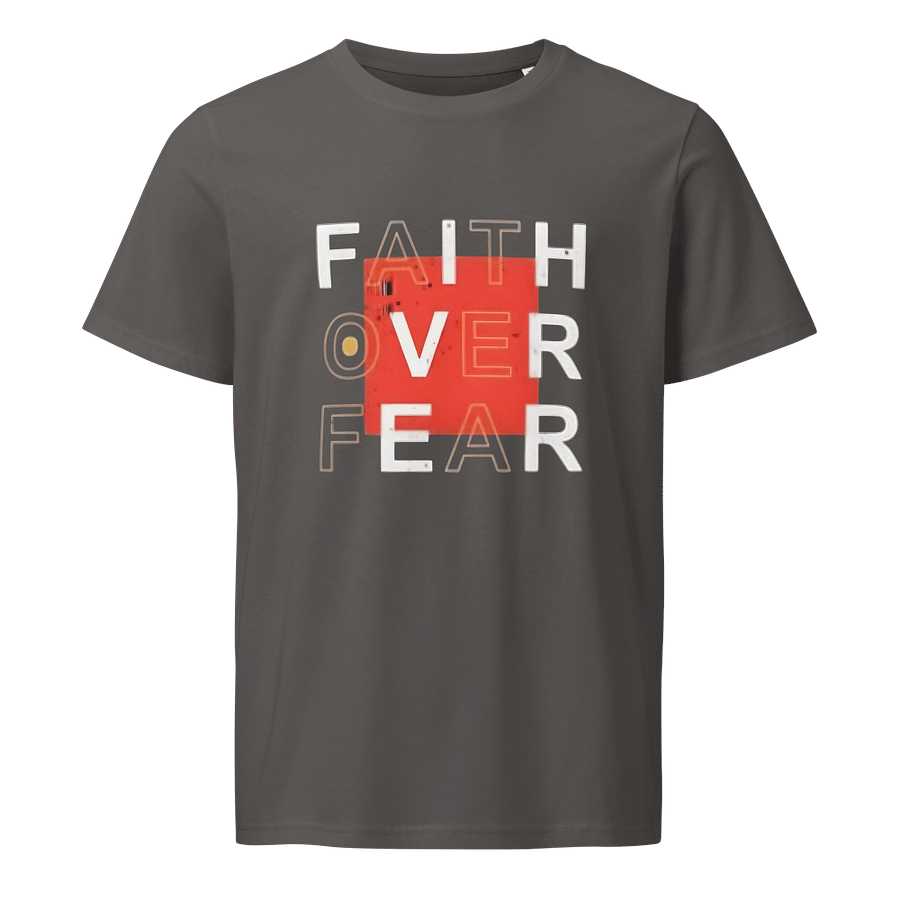 Man T-Shirt Stanley/Stella Unisex Organic Shirt Faith Over Feat Slogan product image (1)