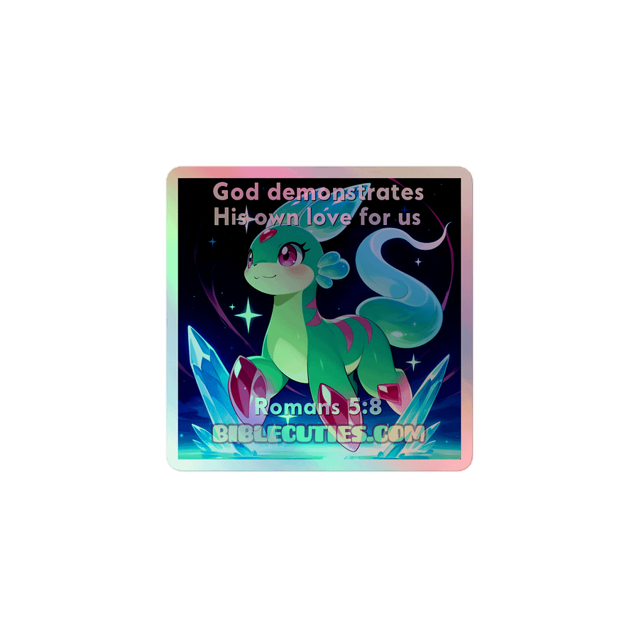 Bible Cuties Susanna - God demonstrates his own love for us Holographic Sticker product image (1)