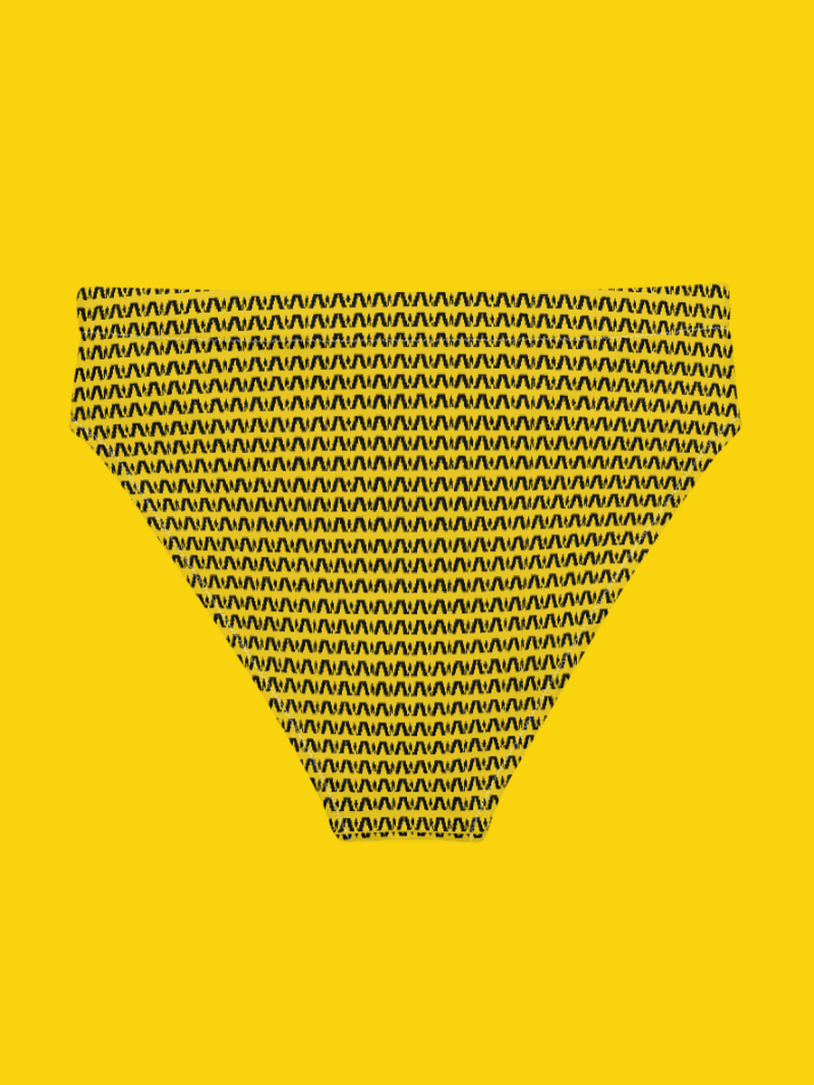 All-Over Print Recycled High Waisted Bikini Bottom, Yellow | WIL Style product image (6)